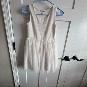 Girls, networks, 10, party dress, sparkly, gold, white, wedding, dance, princess